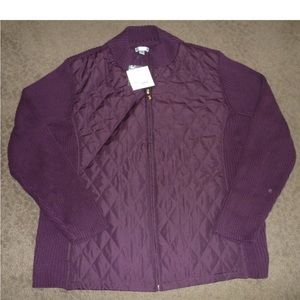 Croft & Borrow NWT Quilted Sweater Jacket Sixe 2X